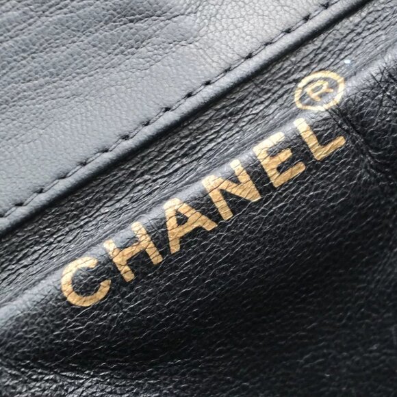 CHANEL CC Logo DUMA Matelasse Chain Backpack Bag Leather Black Vintage 889RK991 main image 8